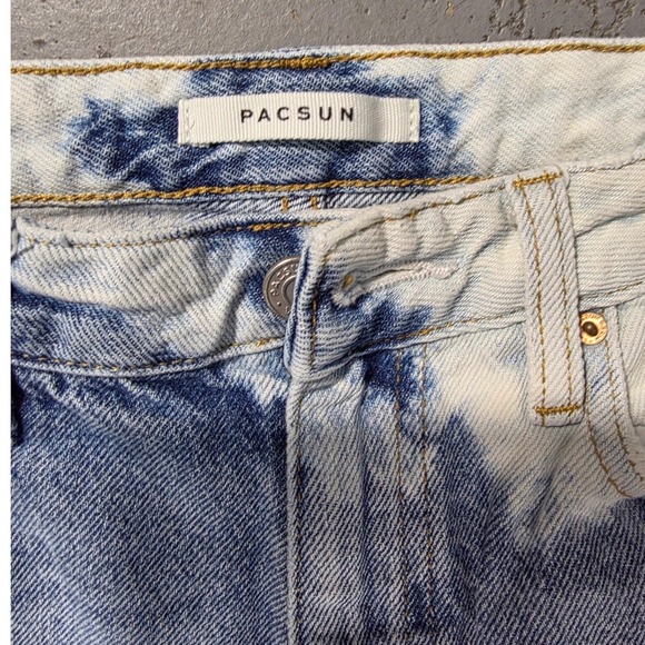 Pacsun 90s Boyfriend Jeans Light Wash Bleach Tie Dye Denim Size 25 - Picture 4 of 14